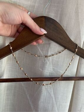 Vintage 10K Delicate Rose Gold Chain Necklace - Women Jewelry